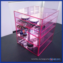 China Manfuactorista Personalizado Rosa 5 Tier Acrílico Maquillaje Organizador